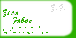 zita fabos business card